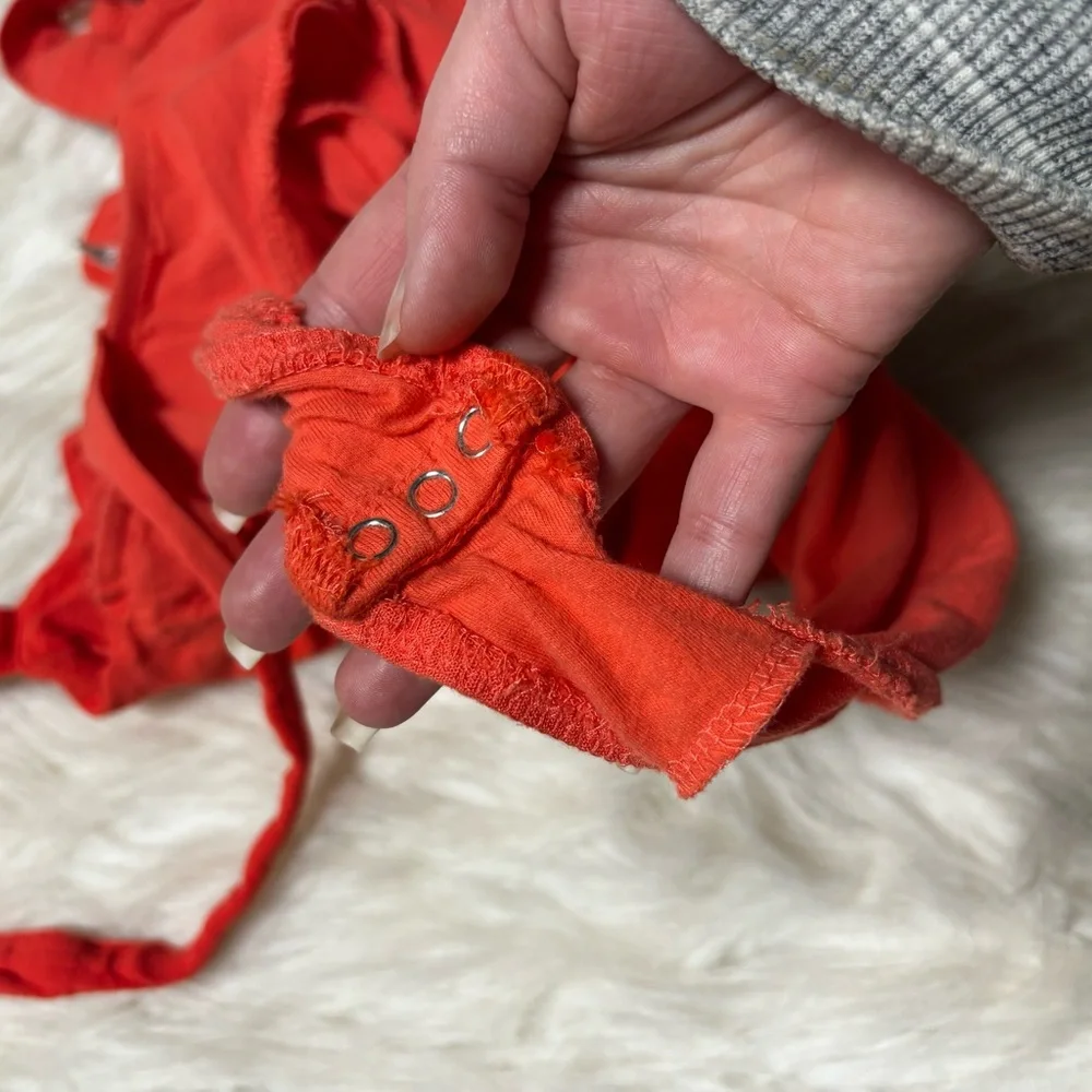 Free People Intimately Coral Colored Body Suit size Small